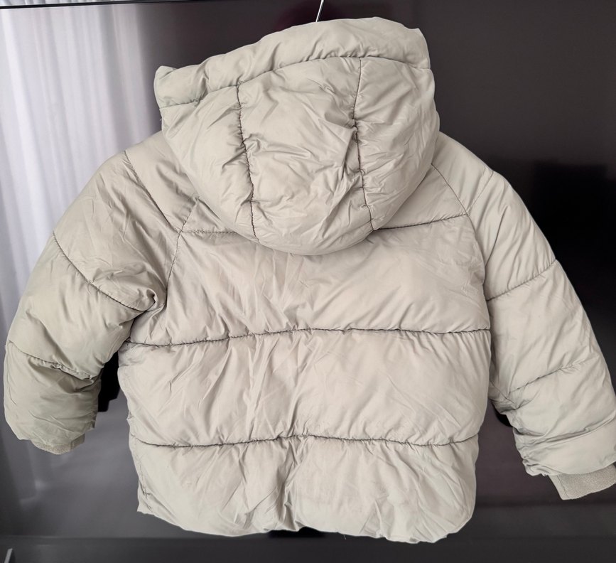 Kapüşonlu Erkek Çocuk Mont gri değil yeşilin açık tonu - Görsel 4