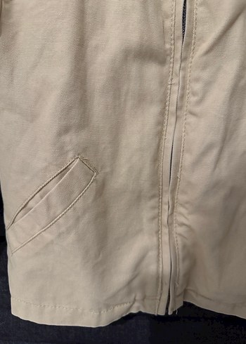 Zara Zara Erkek Çocuk Bej Fermuarlı Ceket