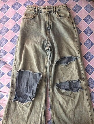 Topshop yüksekbel kot wide leg pantolon