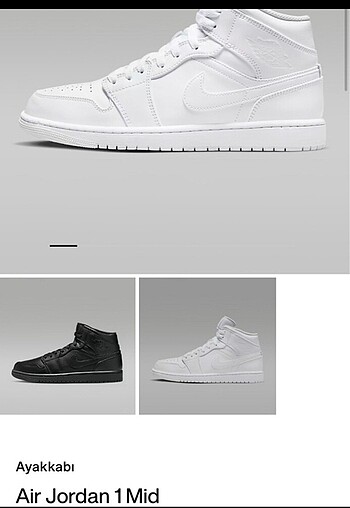 38 Beden beyaz Renk Air jordan 1 mid