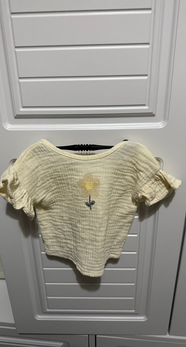 Beyaz Nakışlı Keten Mini Straplez Bluz - Görsel 2