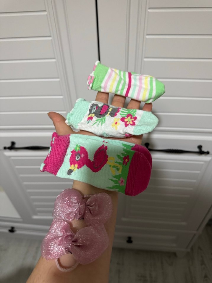 Kız Çocuk Renkli Baskılı Çorap Seti - Görsel 2