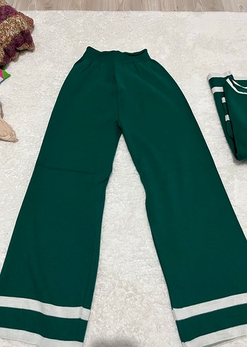 Yeşil Uzun Kollu Triko Kadın Takım - Görsel 2