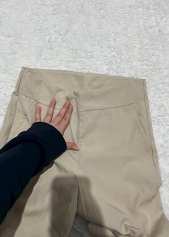 Bej Kadın Kumaş Pantolon - Görsel 2