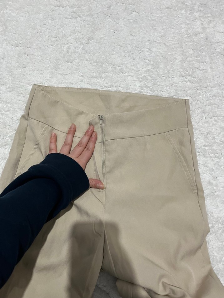 Bej Kadın Kumaş Pantolon - Görsel 2