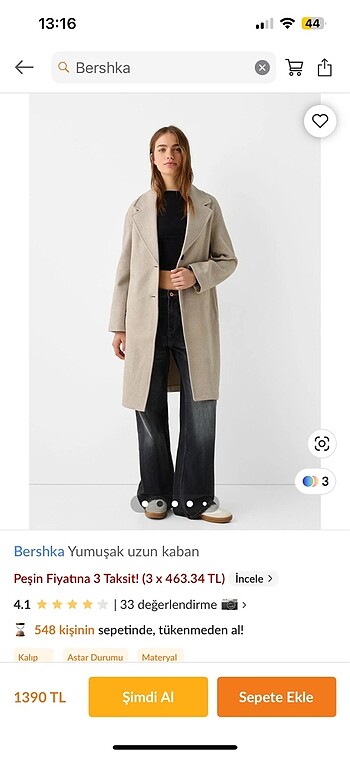 s Beden Bershka Kaban Taş rengi