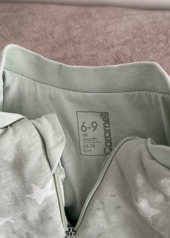 Su yeşili Yıldız Desenli Bebek Uyku Tulumu - Görsel 3