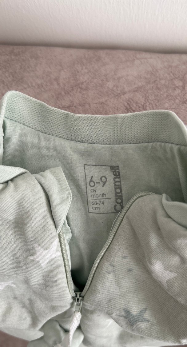 Su yeşili Yıldız Desenli Bebek Uyku Tulumu - Görsel 3