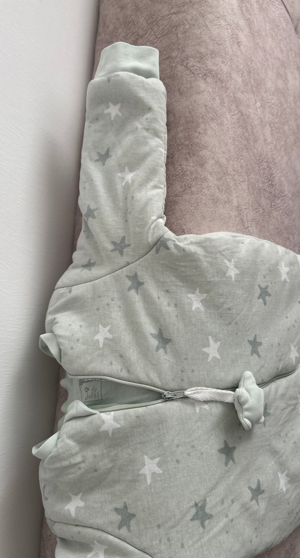 Su yeşili Yıldız Desenli Bebek Uyku Tulumu - Görsel 4