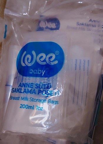 Anne Sütü Saklama Poşeti 200ml 20'li - Görsel 2