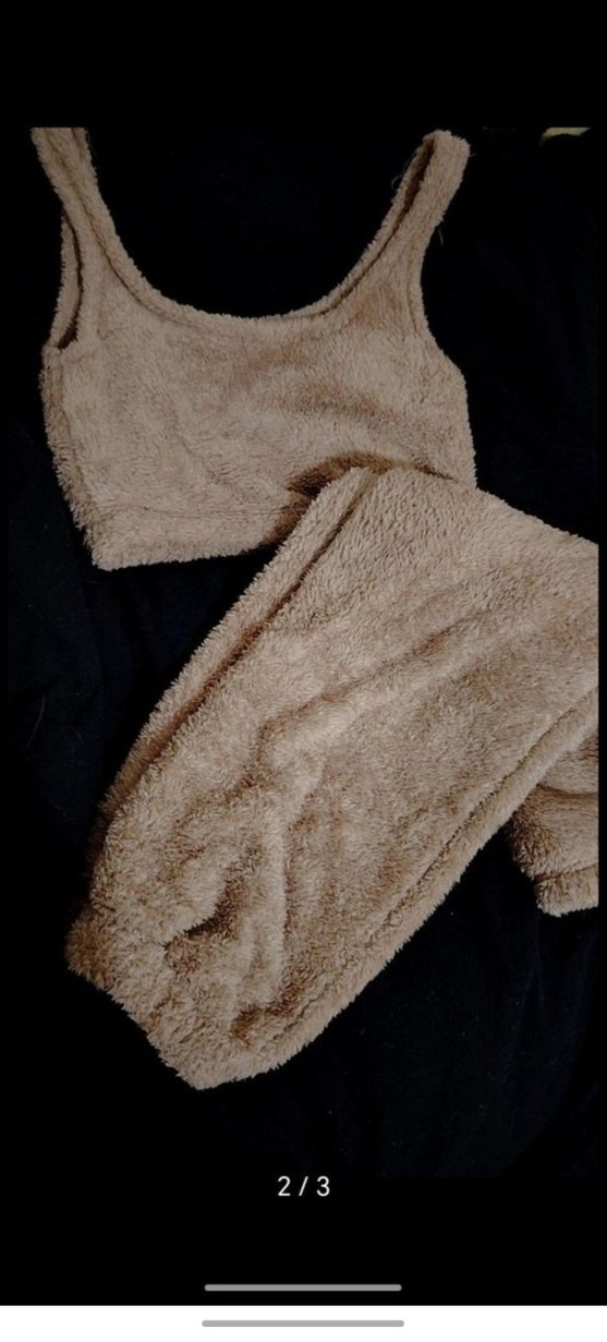 Bej Peluş Kadın Eşofman takımı - Görsel 3