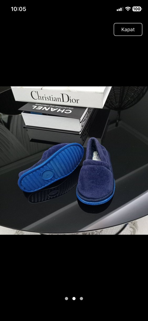 Christian Dior Erkek Mavi Ev Terliği Velcro - Görsel 2