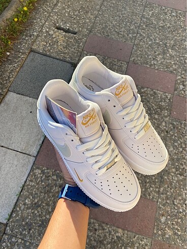 Nike Air force essential Grey gold