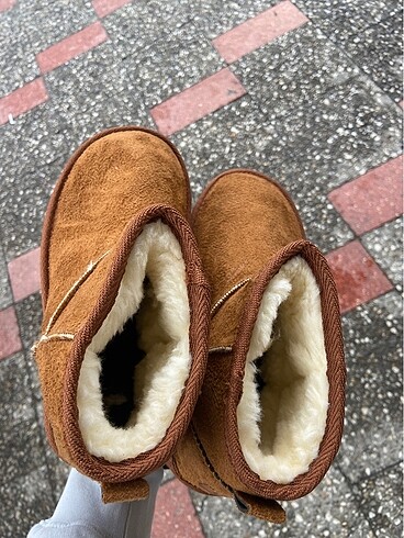 37 Beden kahverengi Renk Ugg mini platform
