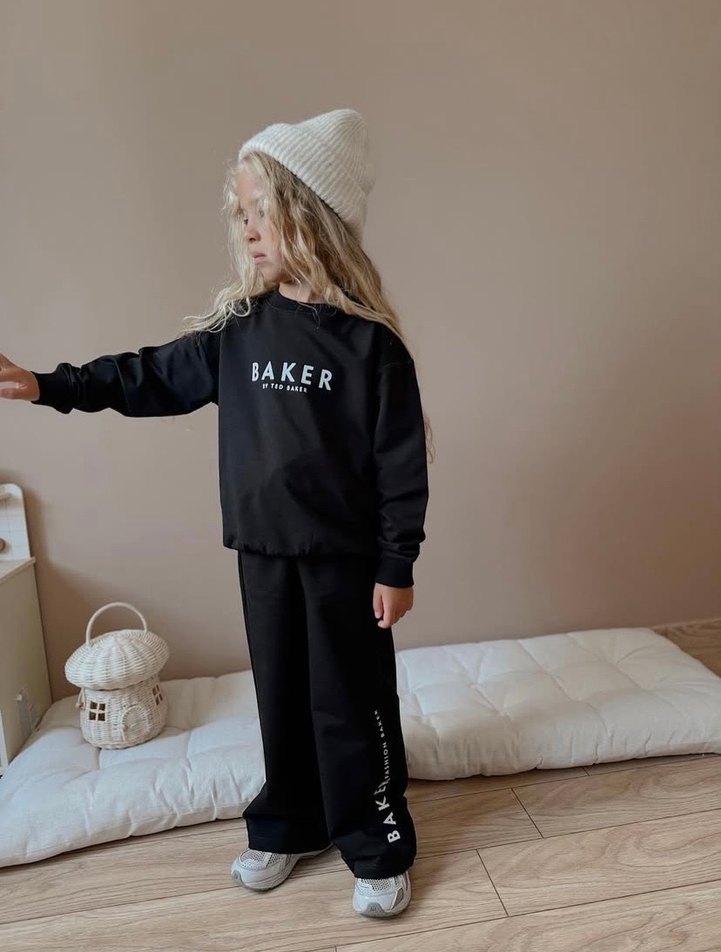 Kız Siyah Oversize Eşofman Takımı - Görsel 2