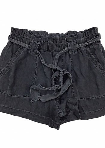 s Beden siyah Renk Stradivarius Kemer Detayli Mini Sort