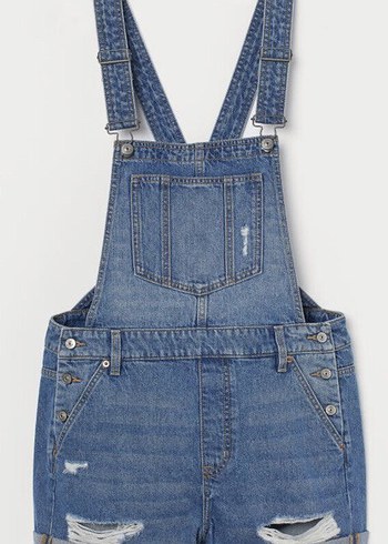 H&M H&M Kot/Denim Sortlu Tulum/Salopet