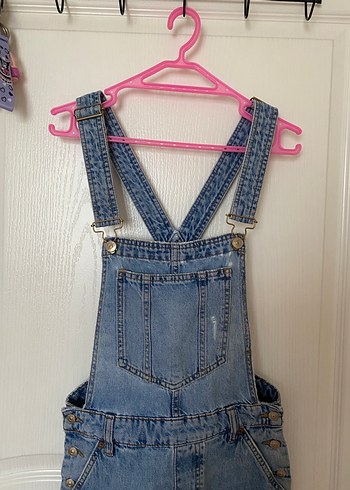 s Beden H&M Kot/Denim Sortlu Tulum/Salopet