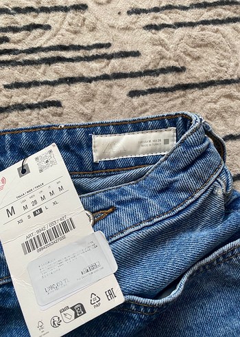 m Beden mavi Renk Zara Capraz Model Mini Denim/Kot Etek