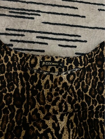 s Beden leopar mini elbise
