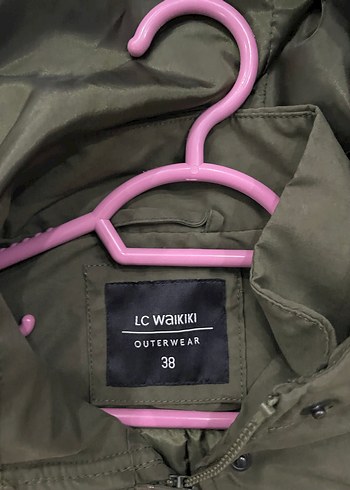 Kemerli Uzun Haki Kadın yağmurluk - Görsel 4