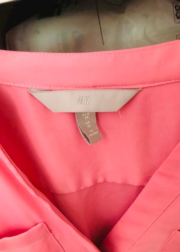 H&M Pembe Kuşaklı Uzun Kollu elbise