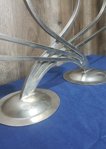  Beden gri Renk Modern İthal Şamdan