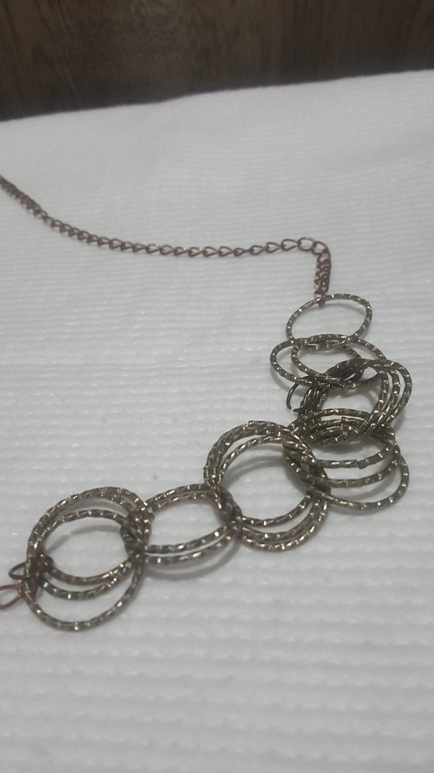 Yılan Desenli Zincir Detaylı Kadın Kolye - Görsel 3