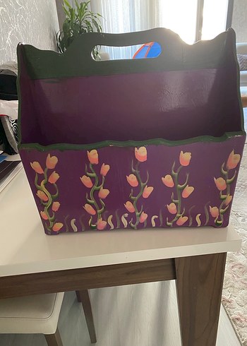 Mor Çiçek Desenli ahşap düzenleyici - Görsel 3