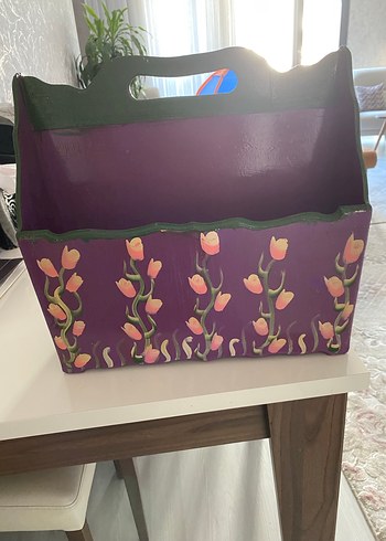 Mor Çiçek Desenli ahşap düzenleyici - Görsel 4