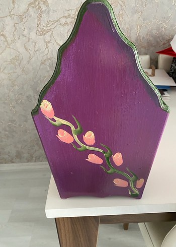 Mor Çiçek Desenli ahşap düzenleyici - Görsel 5