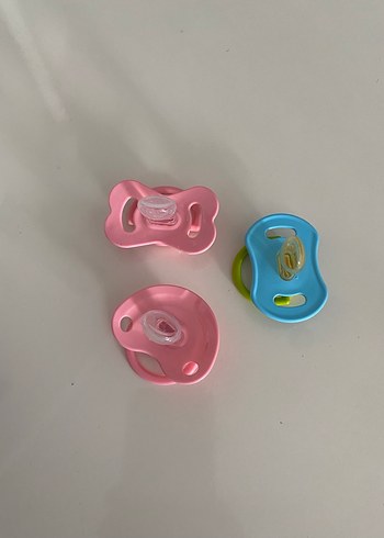 Renkli Bebek Emzik Seti, 3 adet weebayb - Görsel 4