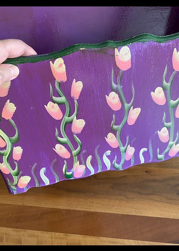 Mor El Boyaması Sepet ve Saklama Kutusu - Görsel 4