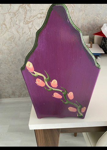 Mor El Boyaması Sepet ve Saklama Kutusu - Görsel 7
