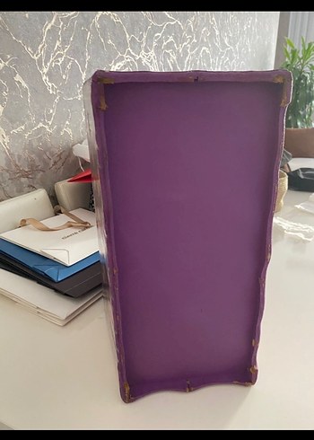 Mor El Boyaması Sepet ve Saklama Kutusu - Görsel 5