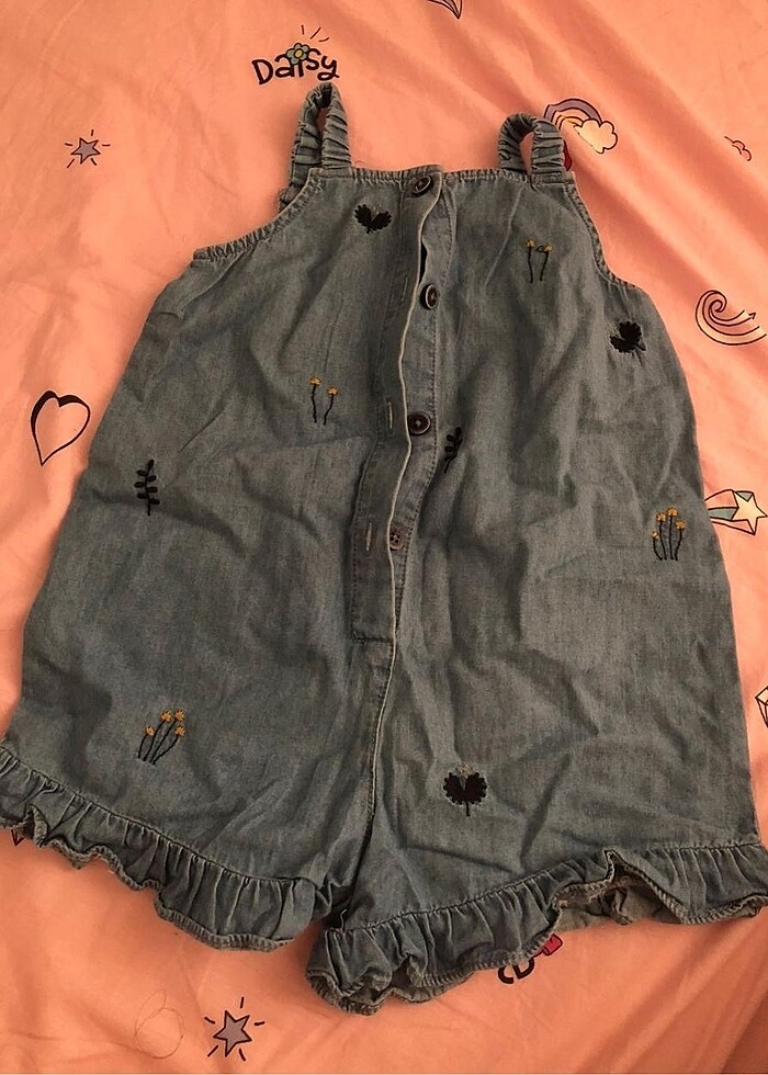 Mamino kız çocuk kot tulum - Görsel 2