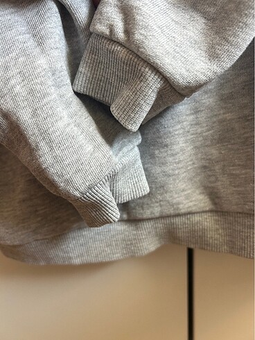 Mango Gri kapüşonlu fermuarlı sweatshirt - Görsel 5