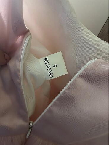 Kız çocuk abiye pudra rengi elbise - Görsel 6