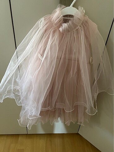 Kız çocuk abiye pudra rengi elbise - Görsel 11