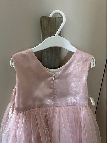 Kız çocuk abiye pudra rengi elbise - Görsel 13