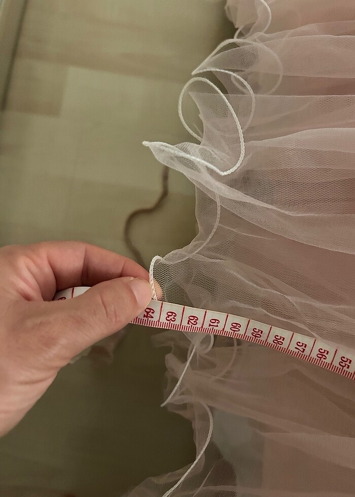 Kız çocuk abiye pudra rengi elbise - Görsel 5