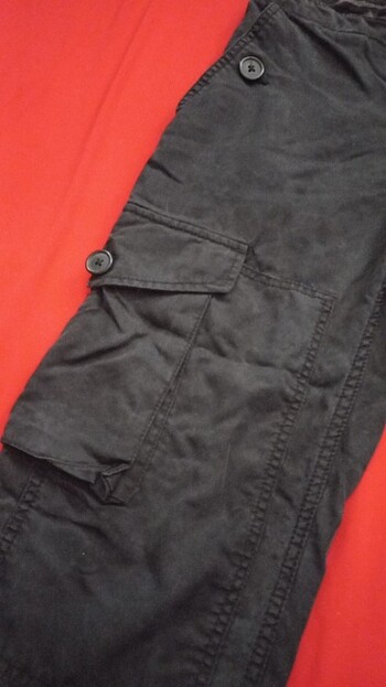 Diğer Siyah kapri kargo pantalon
