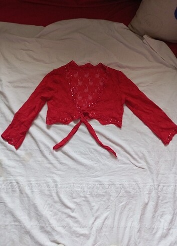 s Beden kırmızı Renk Bluz dantelli crop
