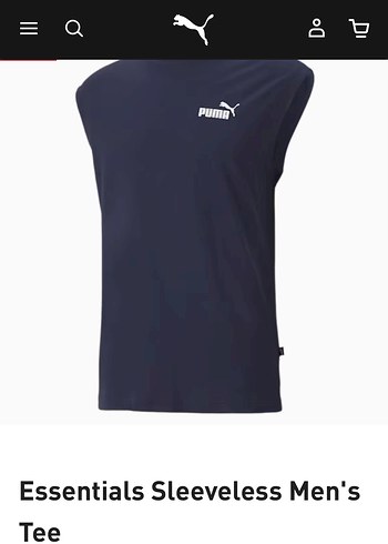 Puma Essentials Lacivert Kolsuz sporcu Erkek Tişört