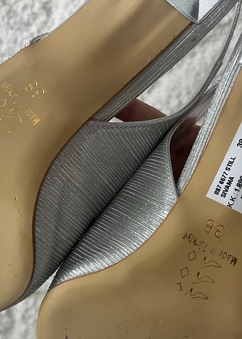 38 Beden gümüş Yılan Desenli Stiletto Kadın Ayakkabı
