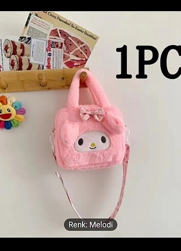 Hello Kitty SANRİO KUROMİ PELUŞ ÇANTA