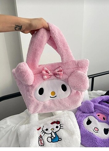  Beden SUNRİO KUROMİ PELUŞ ÇANTA PEMBE RENKLİ