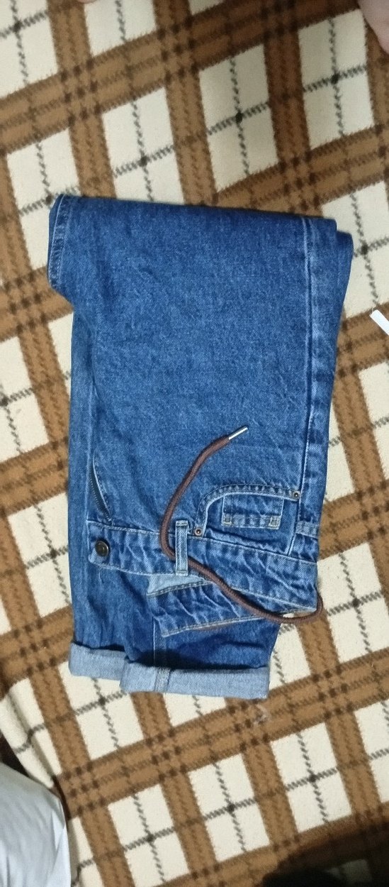 Kadın Mavi Bol Kesim Denim Jean - Görsel 2