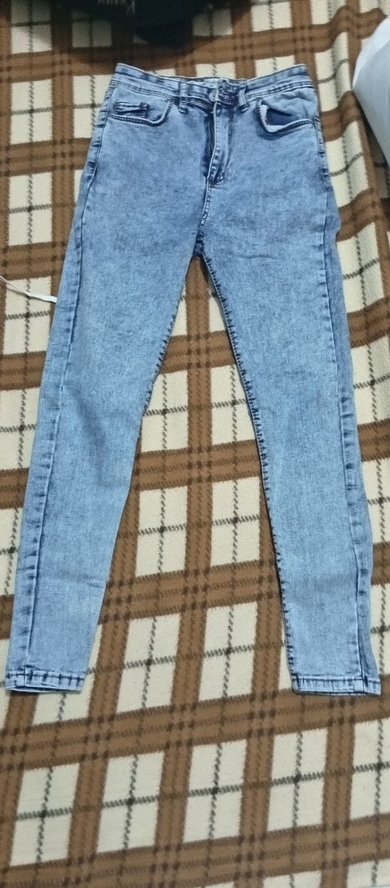 Gri Mavi Kadın Regular Fit Tie-Dye Denim Pantolon - Görsel 2