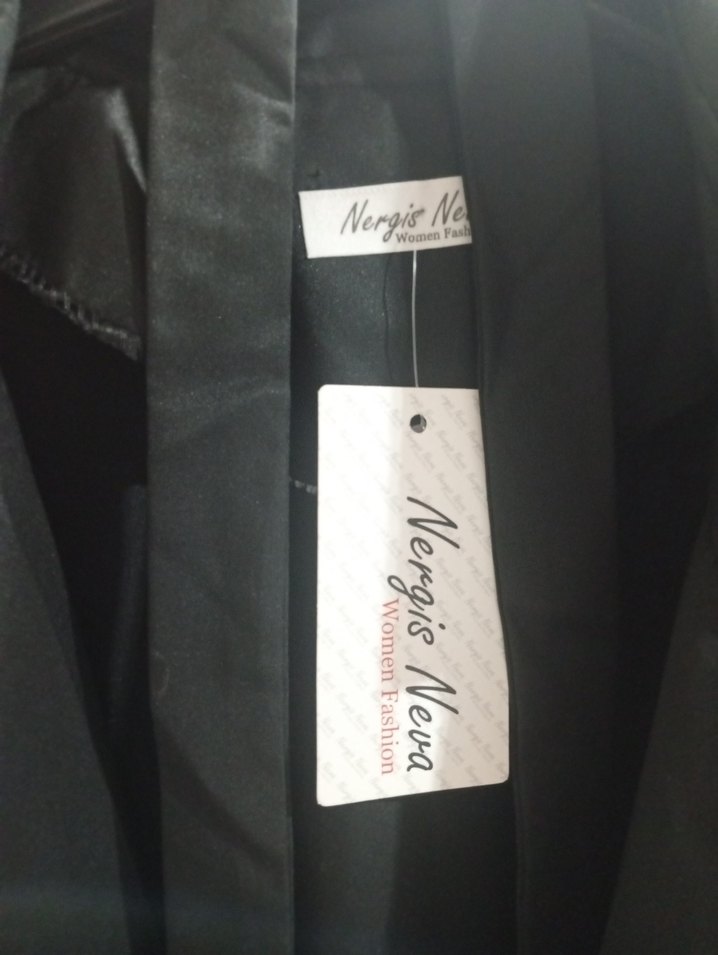 Siyah Kemerli Kadın Keten Trençkot - Görsel 3